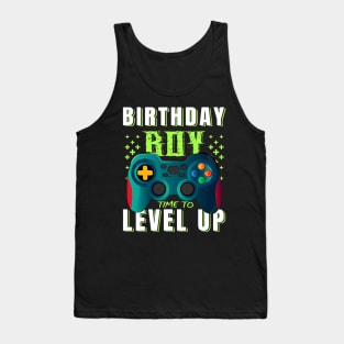 Birthday Boy Time To Level Up Funny Video Game Boys Tank Top